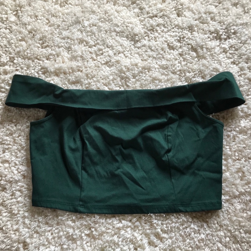 Off the shoulder cropped top